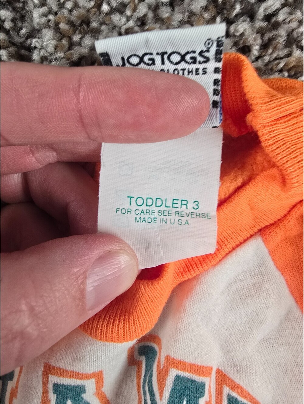 Vtg 1990s Miami Dolphins Toddler Sx 3T Crew Neck Sweatshirt NFL by Jog Togs - Picture 5 of 7